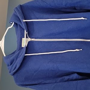 Mens large blue zip hoodie